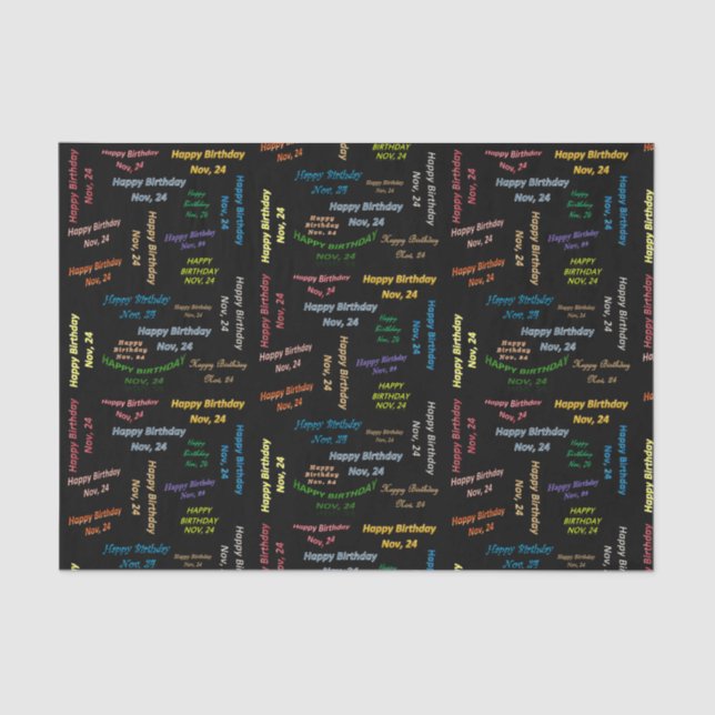 Papel De Seda Novembro, 24 de Aniversário (Frente )