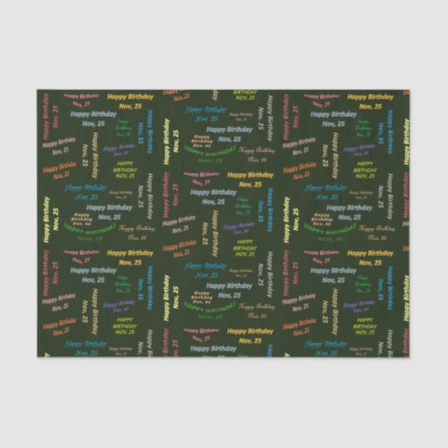 Papel De Seda Novembro, 25 Aniversário (Frente )