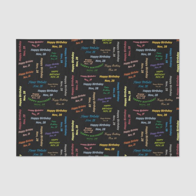 Papel De Seda Novembro, 28 Aniversário (Frente )