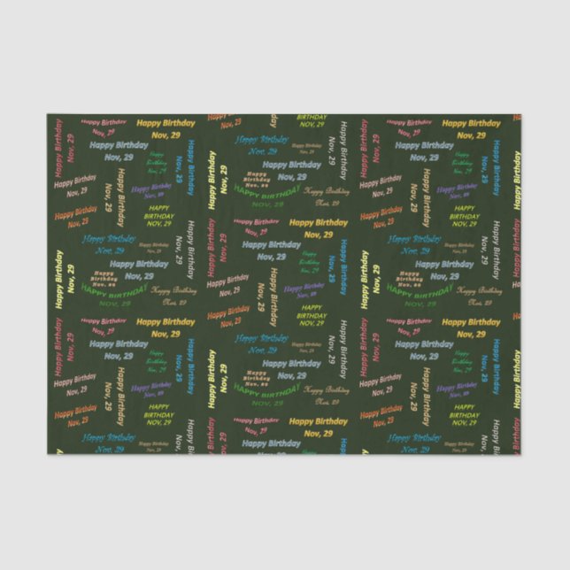 Papel De Seda Novembro, 29 Aniversário (Frente )