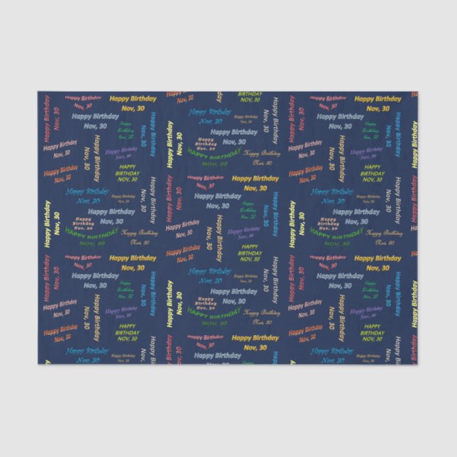 Papel De Seda Novembro, 30 Aniversário (Frente )