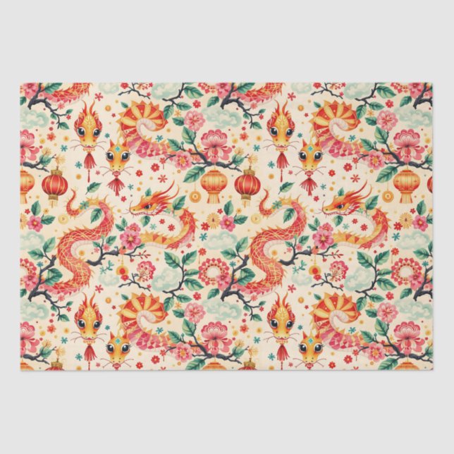 Papel De Seda Novo ano do Serpent Dreams Chiness (Frente )