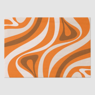 Papel De Seda Novo Groove - Padrões Abstrato Laranja