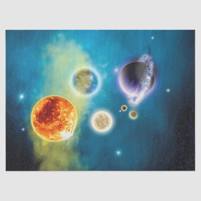 Papel De Seda Novo sistema solar (Frente )