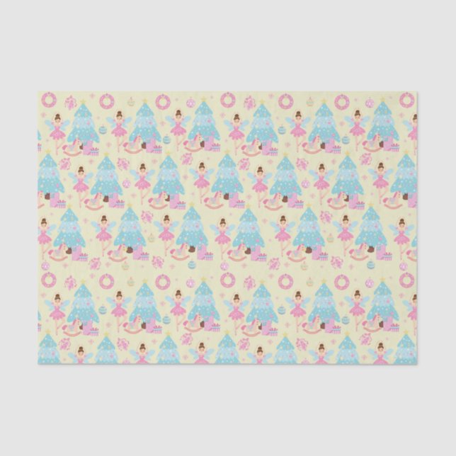 Papel De Seda Noz-cracker Ballerina, de Natal Rosa, (Frente )