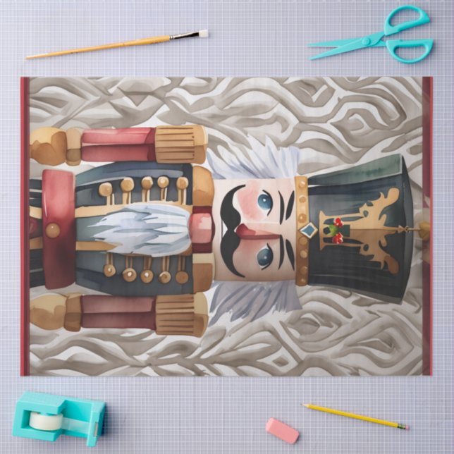 Papel De Seda Noz-cracker de Natal Ilustrado (Arte )