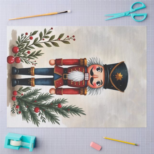 Papel De Seda Noz-cracker de Natal Ilustrado (Arte )