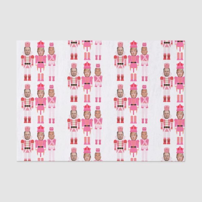 Papel De Seda Noz-cracker de Natal Trump Kennedy Musk (Frente )