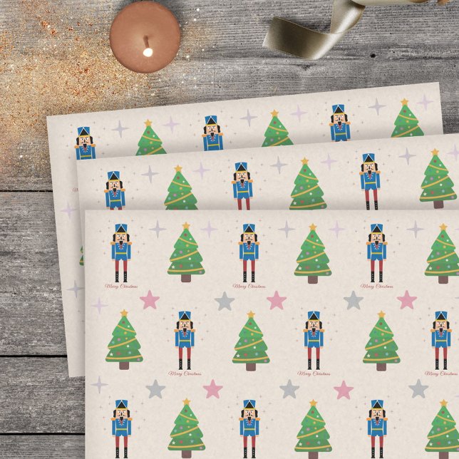 Papel De Seda Nozes de Natal (Nutcracker Christmas Tissue Paper)