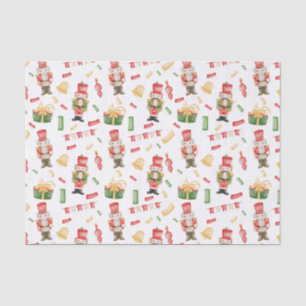 Papel De Seda Nozes e decorações de natal com aquarela