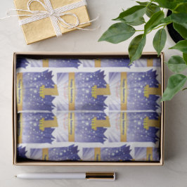 Papel De Seda Numeração de Negrito de Aniversário Sober de 1 Ano