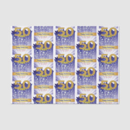 Papel De Seda Numeral de Negrito de Aniversário Sober de 50 Anos