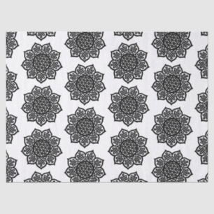 Papel De Seda Números Célticos Brancos Pretos do SOL GÓTICO