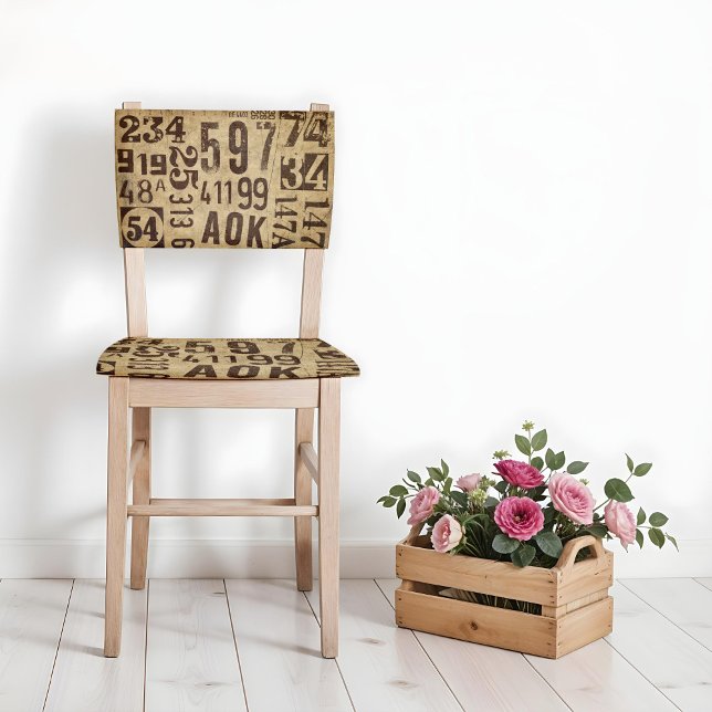 Papel De Seda Números de colheita para desacoplamento ou colagem (This is a mockup, this design may appear larger/smaller on your decoupage project depending on size)