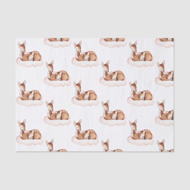 Papel De Seda Nuvem Cor-de-Água Rosa (Frente )