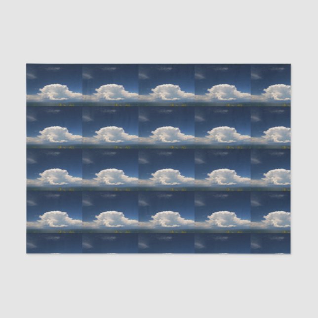 Papel De Seda Nuvem de Puffy Branca (Frente )