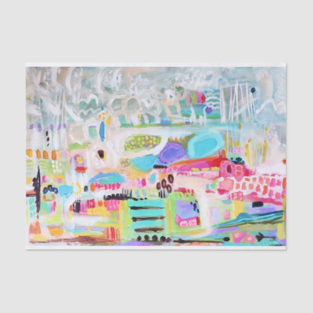 Papel De Seda Nuvens abstrato (Frente )