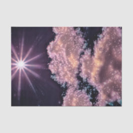 Papel De Seda Nuvens Azul Roxo Céu Pôr do Sol Galáxia Estrelas