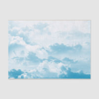 Nuvens Brancas Fluffy - Decoupage do Céu Azul