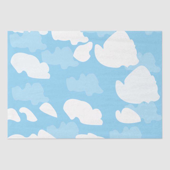 Papel De Seda Nuvens de Céu Azul (Frente )
