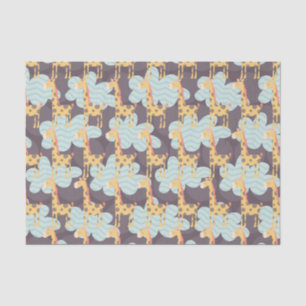 Papel De Seda Nuvens e Girafas