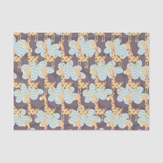 Papel De Seda Nuvens e Girafas
