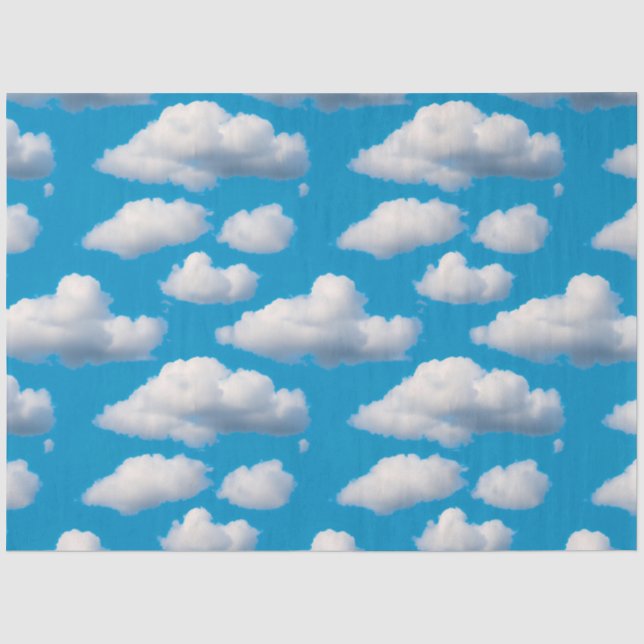 Papel De Seda Nuvens Fluffy (Frente )