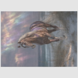 Papel De Seda Nuvens Iridescentes de Cavalo de Desnutação Beleza