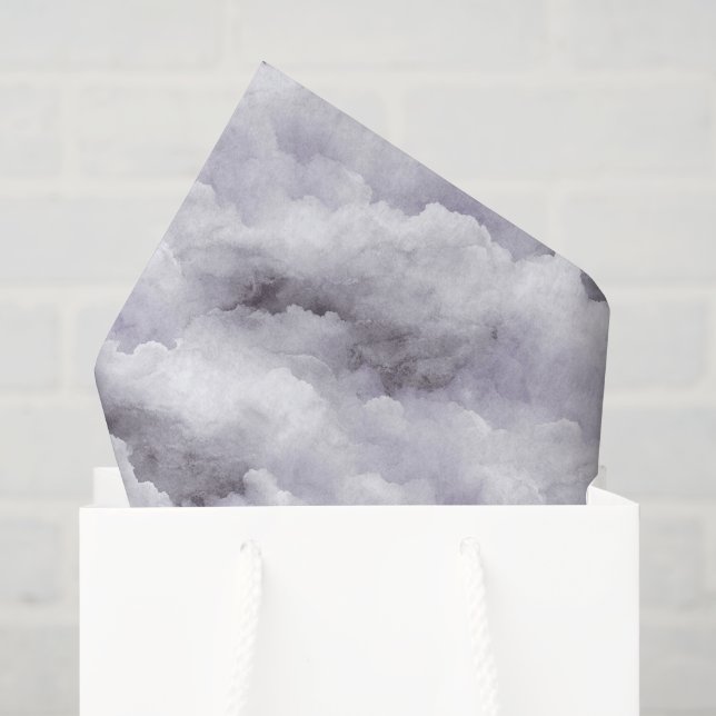 Papel De Seda Nuvens Roxas Aniversário ou qualquer ocasião (Sacola de presentes)