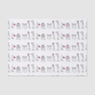 Papel De Seda NYC Nova Iorque de 4 de julho Patriotic Fireworks