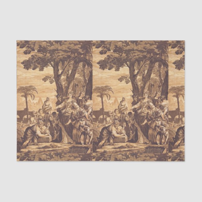 Papel De Seda O Achado de Moisés do Livro de Êxodo (Frente )