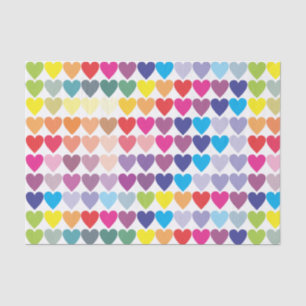 Papel De Seda O amor ganha corações do arco-íris