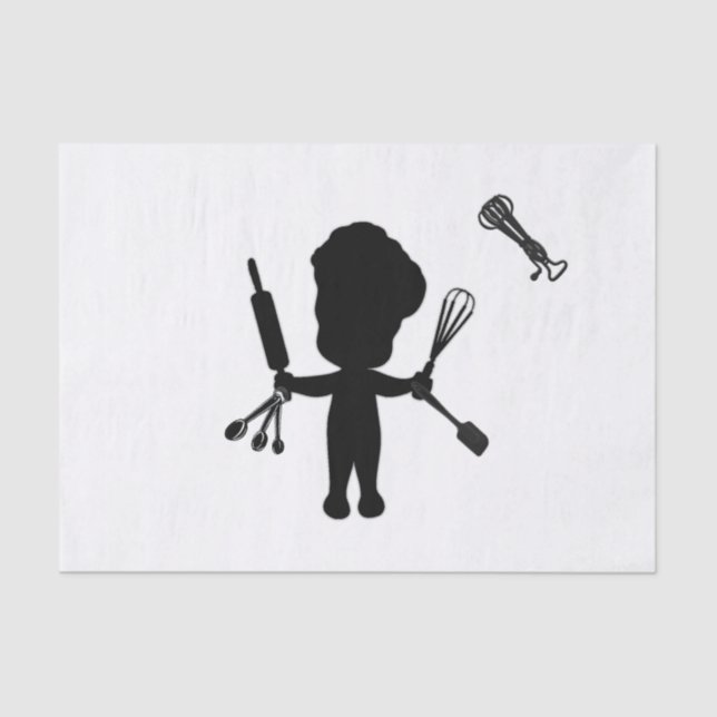 Papel De Seda O Baker Dispara Seus Utensílios / Ferramentas (Frente )