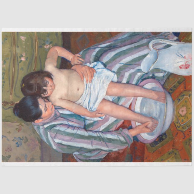 Papel De Seda O Banho da Criança, Mary Cassatt (Frente )