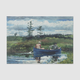 Papel De Seda O Barco Azul por Winslow Homer