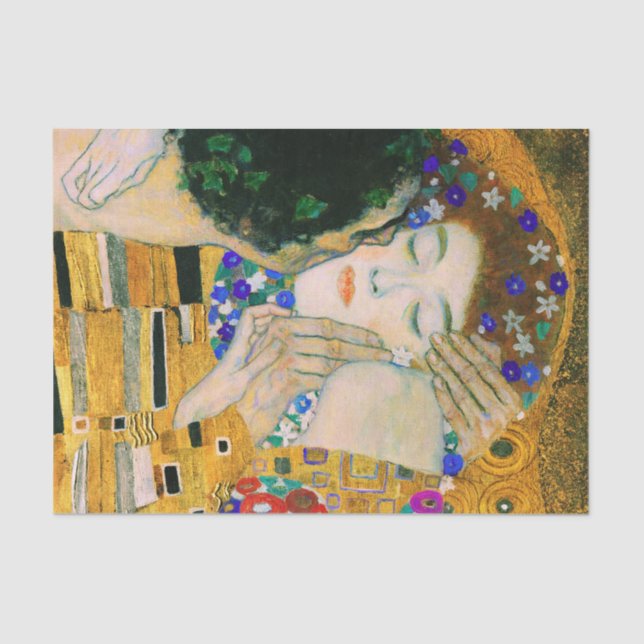 Papel De Seda O Beijo de Gustav Klimt (Frente )