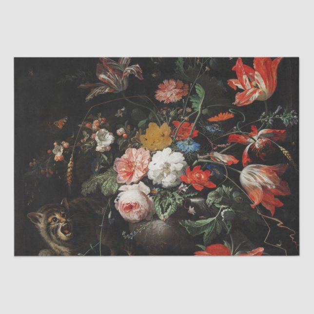 Papel De Seda O Buquê derrubado de Abraham Mignon (Frente )