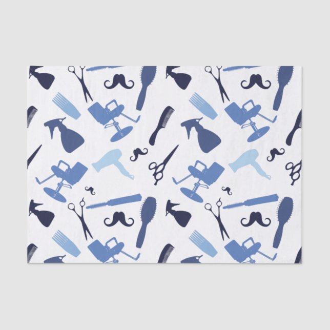 Papel De Seda O cabeleireiro utiliza ferramentas o teste padrão (Frente )