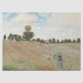 Papel De Seda O Campo Poppy perto do Argenteuil por Claude Monet