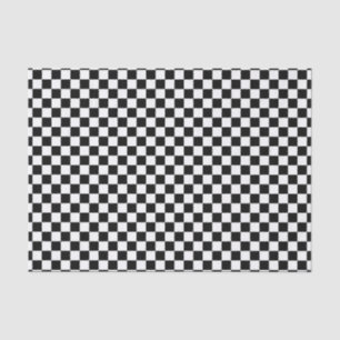 Papel De Seda O conselho de verificador preto e branco