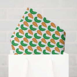 Papel De Seda O Coração da Natureza Folhas verdes e marrons