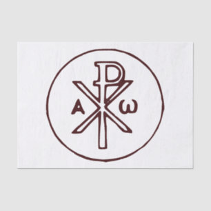 Papel De Seda O cristograma Chi-Rho símbolo