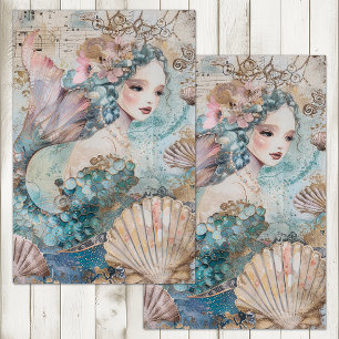 PAPEL DE SEDA O DECOUPAGE DA SEREIA ETÉREA