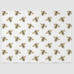 Papel De Seda O Design 11 da Série Bee Rosa e Dourada