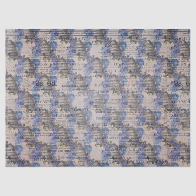 Papel De Seda O Design da Série Blue Bee 3 (Frente )