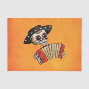 Papel De Seda O dia do Mariachi inoperante do EL do esqueleto