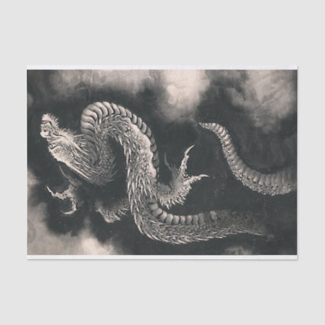 Papel De Seda O Dragão de Katsushika Hokusai (Frente )