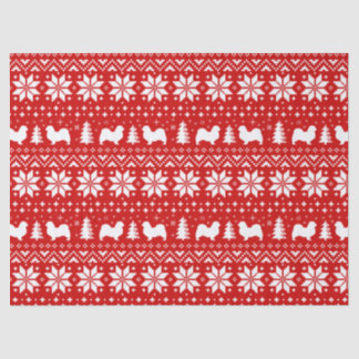 Papel De Seda O espanhol tibetano Silhouettes Padrão de Natal