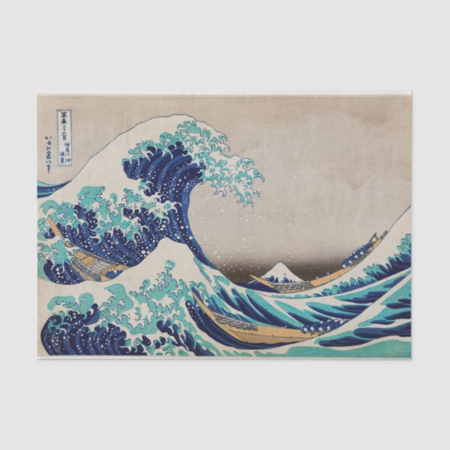 Papel De Seda O Excelente Hokusai desceu de Kanagawa. Vintage ja (Frente )