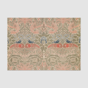 Papel De Seda O famoso padrão dos pássaros de William morris